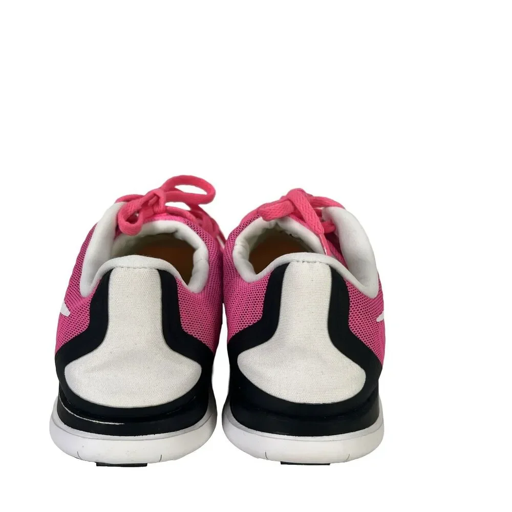 Nike Free Women's Pink 4.0 Flyknit Lace Up Athletic Running Shoes - 8 - Picture 4 of 8
